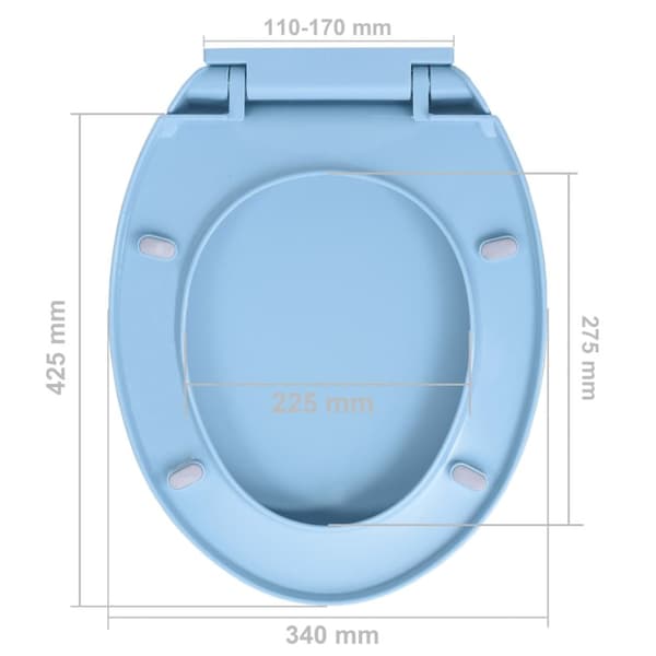 Toilet- & bidetsæder - Living soft close toiletsæde quick release oval blå