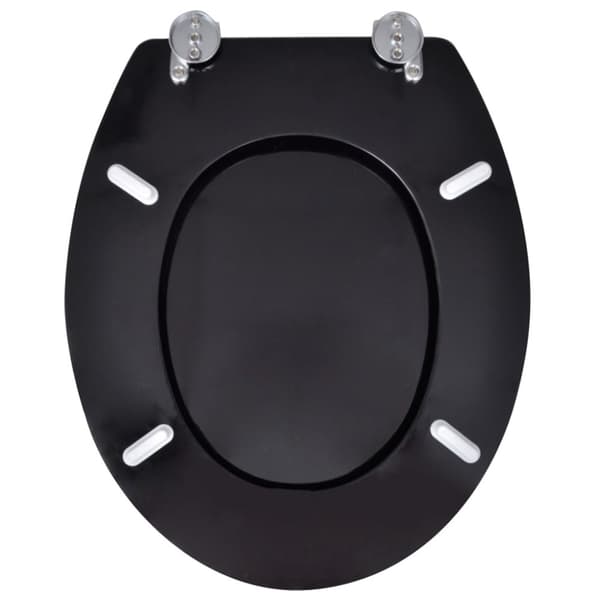 Toilet- & bidetsæder - Living toiletsæde MDF låg enkelt design sort