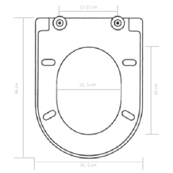 Toiletsæde med soft-close og quick release-design sort - Toiletsæde - Toiletsæder - Home & Living