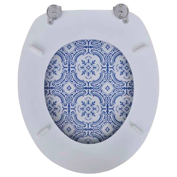 Toiletsæde med MDF-låg porcelænsdesign - Toiletsæde - Toiletsæder - Home & Living