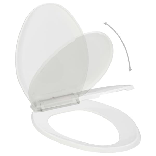 Toiletsæde med soft-close og quick release-design hvid - Toiletsæde - Toiletsæder - Home & Living