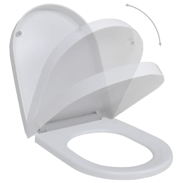 Toiletsæder med soft close-låg 2 stk. Plastik hvid - Toiletsæde - Toiletsæder - Home & Living