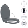 Miniatyrbillede 3 af 11: Toiletsæde med soft close og  quick release-funktion oval grå - Toiletsæde - Toiletsæder - Home & Living