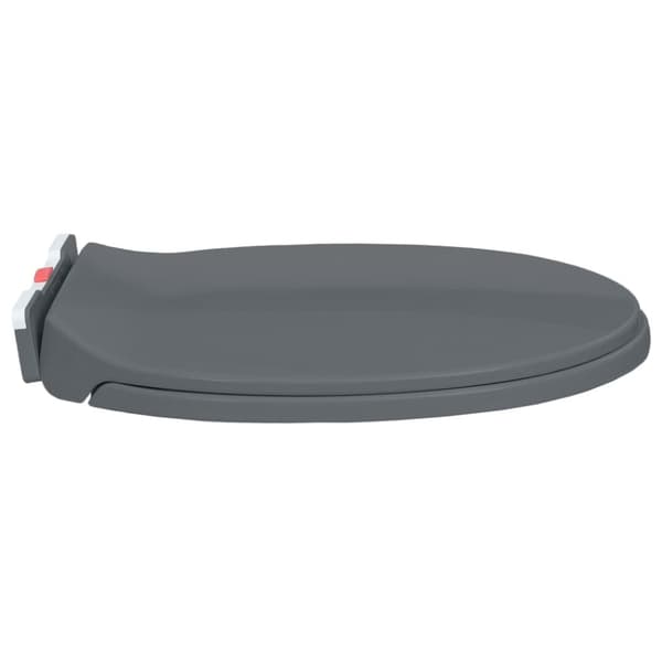 Toiletsæde med soft close og  quick release-funktion oval grå - Toiletsæde - Toiletsæder - Home & Living