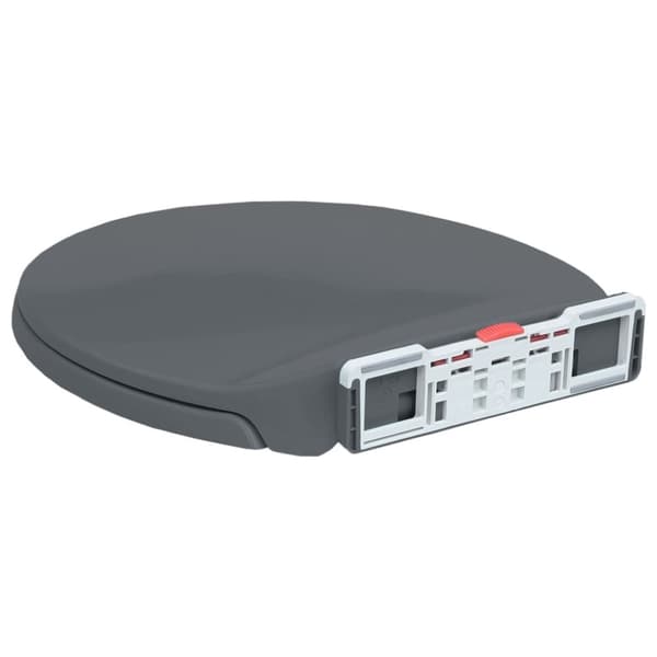 Toiletsæde med soft close og  quick release-funktion oval grå - Toiletsæde - Toiletsæder - Home & Living
