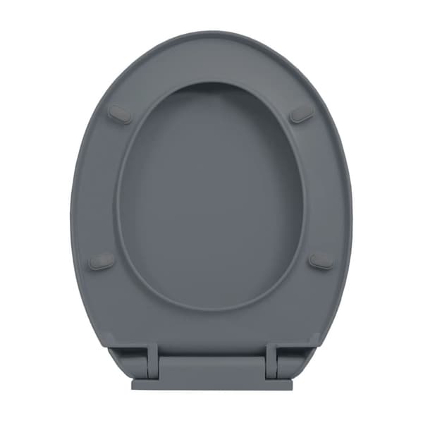 Toiletsæde med soft close og  quick release-funktion oval grå - Toiletsæde - Toiletsæder - Home & Living