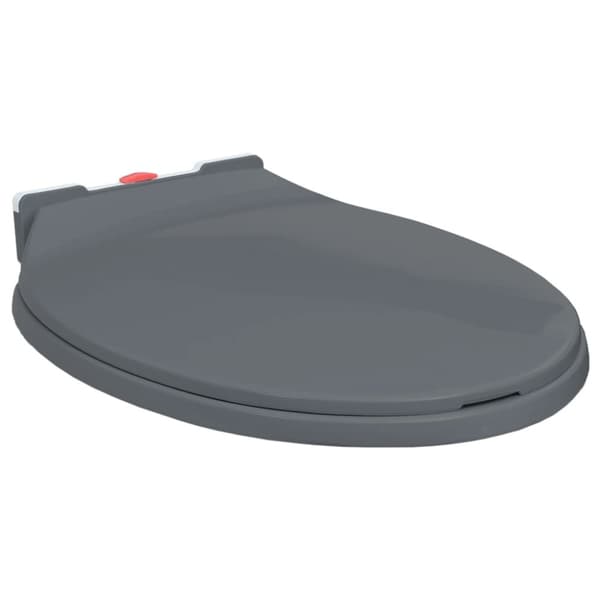 Toiletsæde med soft close og  quick release-funktion oval grå - Toiletsæde - Toiletsæder - Home & Living