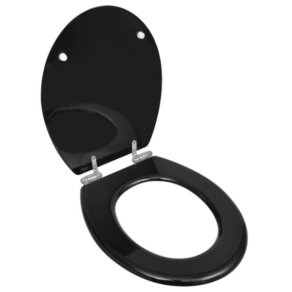 Toiletsæder med soft close-låg 2 stk. MDF sort - Toiletsæde - Toiletsæder - Home & Living