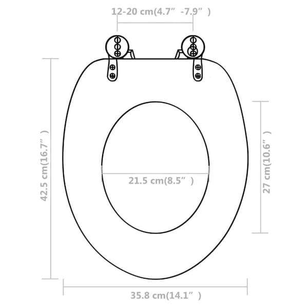 Toiletsæder med låg 2 stk. MDF hvid - Toiletsæde - Toiletsæder - Home & Living
