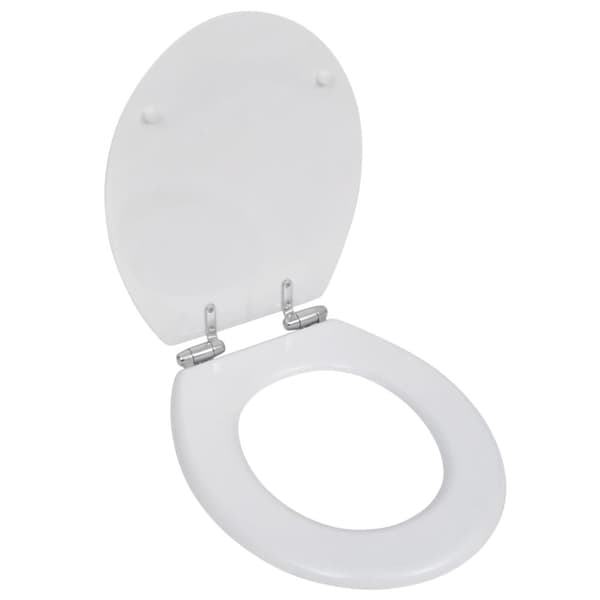Toalettsits med mjuk stängning MDF vit