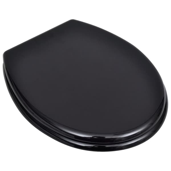 Toalettsitsar med lock 2 st MDF svart