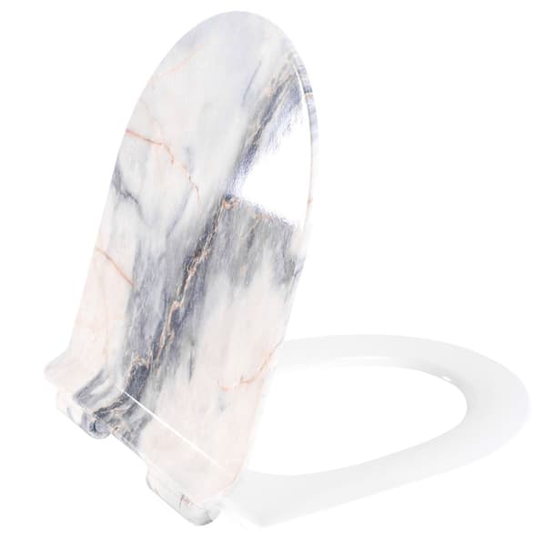 TOILETSÆDE REA C003 GRANIT SHINY DUROPLAST/SLIM/ZM WHITE