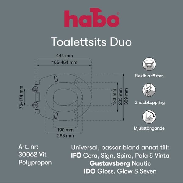 Habo Duo Toalettsete med avtagbart barnesete