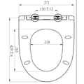 Miniatyrbilde 4 av 11: Esbada Edge Slim toalettsete universalsete