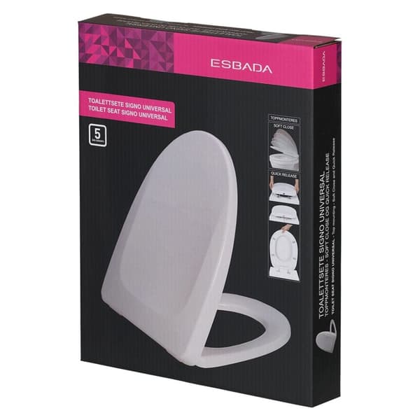 Esbada Signo toalettsete hvit - universal