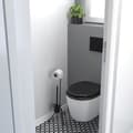 Miniatyrbillede 3 af 5: Toiletsæde - Gelco - North Black - FSC MDF - Soft close - Børstede grafitmetalhængsler