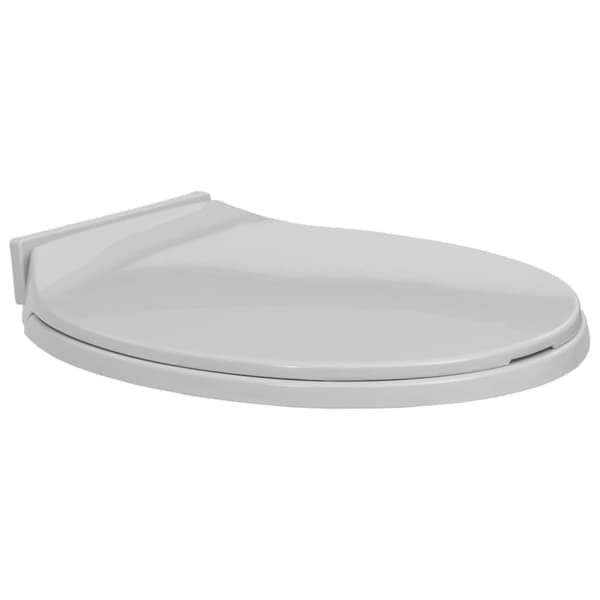 Toalettsits mjuk stängning ljusgrå oval