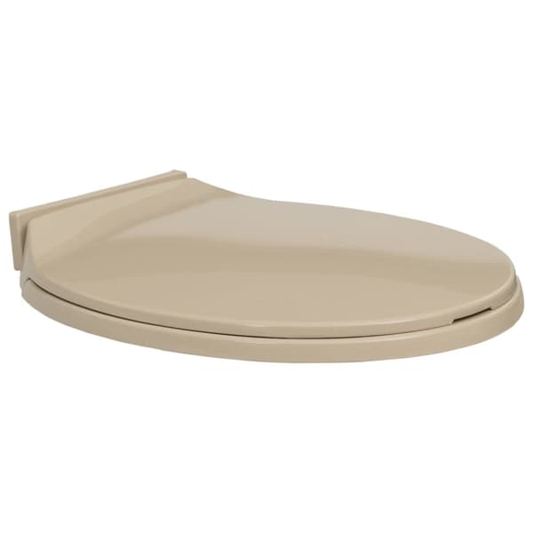 Toalettsits mjuk stängning beige oval
