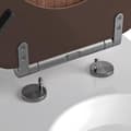 Miniatyrbillede 2 af 3: Toiletsæde - GELCO - Valnød - FSC MDF - Soft close - Børstede grafitmetalhængsler