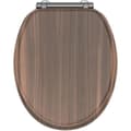 Miniatyrbillede 1 af 3: Toiletsæde - GELCO - Valnød - FSC MDF - Soft close - Børstede grafitmetalhængsler
