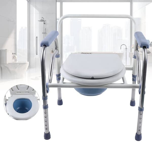 150 kg Toiletstol, Justerbar Højde, Nem at Rengøre, Robust Design