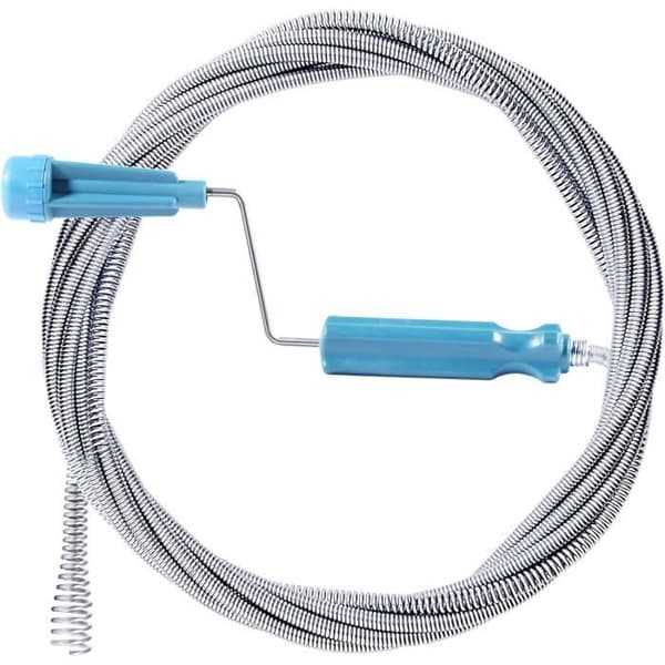 Renspolning av rörspiral 5 m x 5 mm - Avloppsspiral - Med borrspets - Spiral - För rör - För blockering