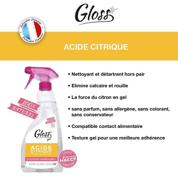 Citronsyra i gel 750mL