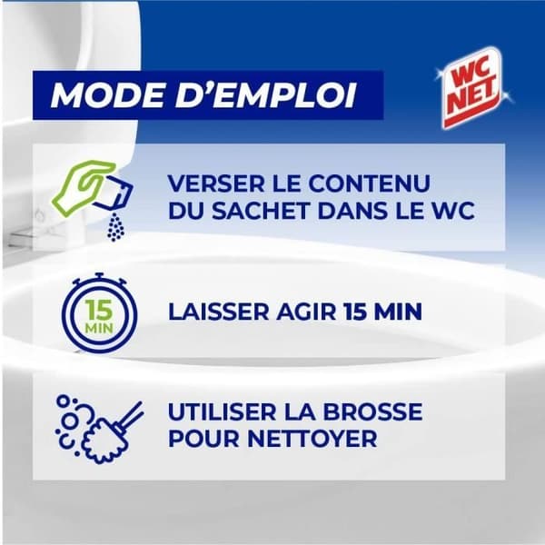 WC NET 6 påsar Energy Total Hygiene System Avkalkningspulver - 60 g
