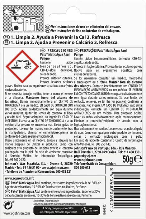 Toalettrengöringsprodukt Pato - J317008 -Matic Azul 1+1 2 * 50Gr
