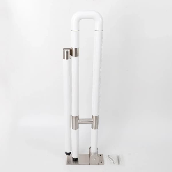 Väggstödshandtag, Fällbar Design, Hög Viktkapacitet,60 cm, VIT