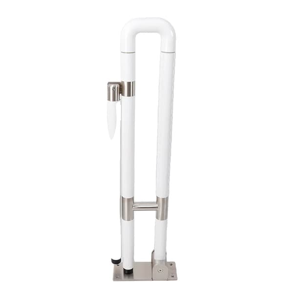 Väggstödshandtag, Fällbar Design, Hög Viktkapacitet,60 cm, VIT