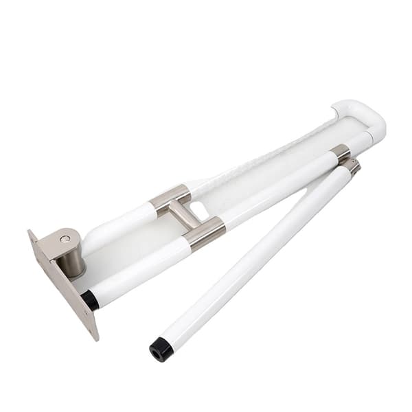 Flip-Up Badeværelses Greb, 500lb Kapacitet, Justerbar Højde,60cm, HVID