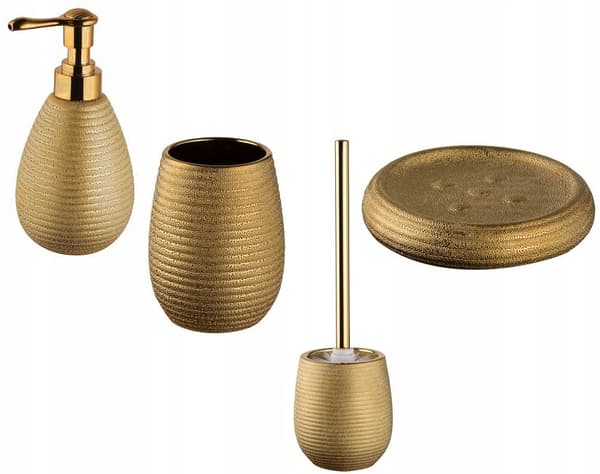 Fristående toalettborste, guld