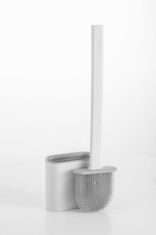 Silikone toiletbørste 36,5x6,5 cm stående Mat hvid
