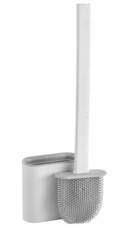 Silikone toiletbørste 36,5x6,5 cm stående Mat hvid