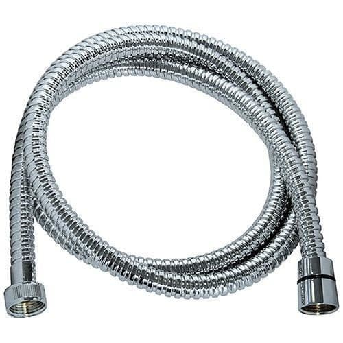 Duschslang - ROUSSEAU - Vridsäkra metallmuttrar - Tryck 1 bar - Längd 1,75 m - Dubbelhäftad förkromad rostfri stål