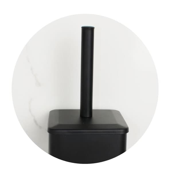 WC-rullan teline seisomassa wc-harjalla - 20x80cm - musta