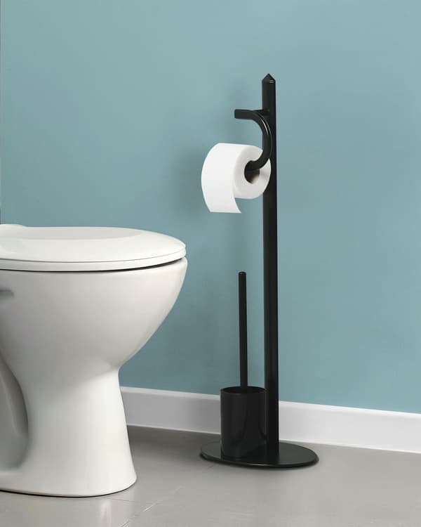 Stående Toiletpapir holder i Sort Farve