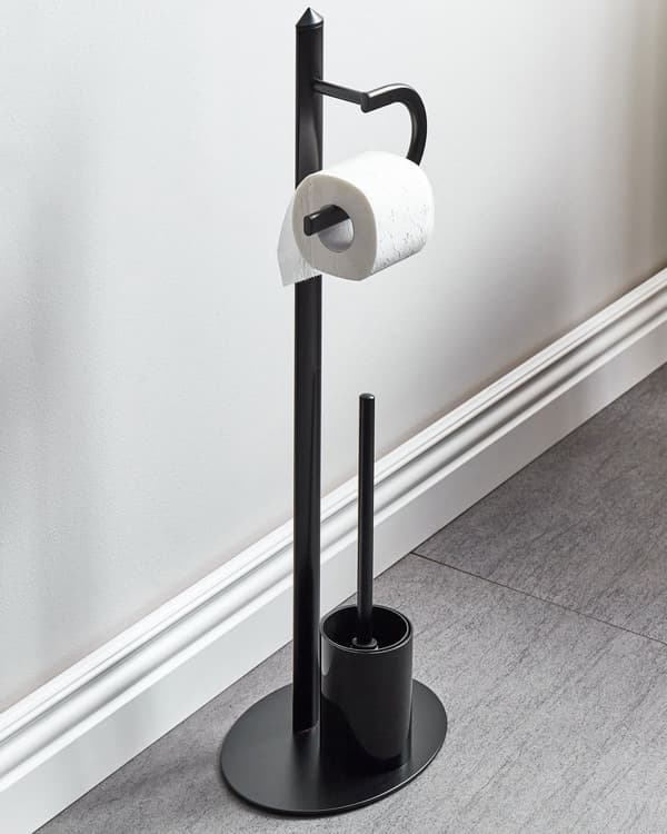 Stående Toiletpapir holder i Sort Farve