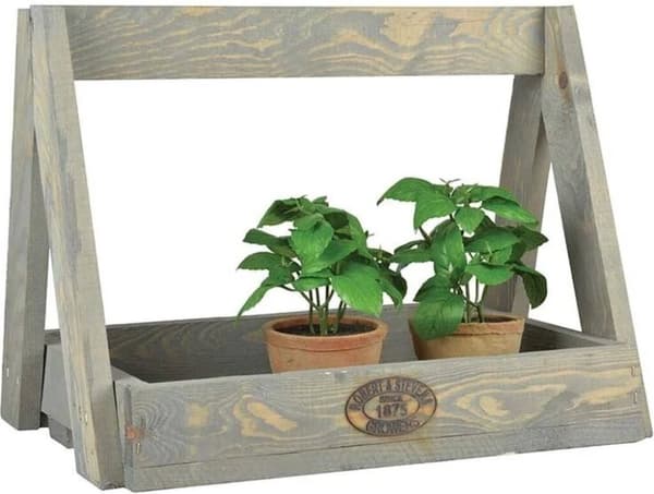 Esschert Design Plantereol i træ 29x39,2x28,9 cm Grå