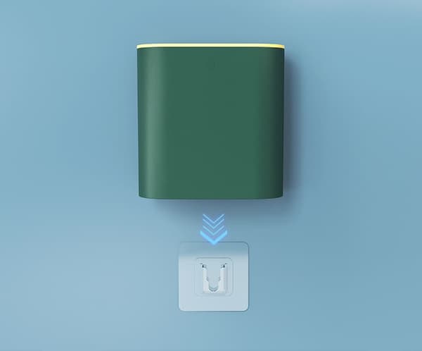 Seinään kiinnitettävä wc-harja pidikkeellä - valkoinen, tilaa säästävä muotoilu