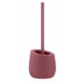 Miniatyrbild 2 av 4: Badi rosa keramisk toalettborsthållare, svart silikon toalettborste med silikon toalettborsthuvud Ø 7,5 cm, non-stick,