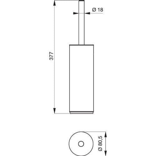Ideal Standard N1396AA Connect Toalettborstehållare Krom