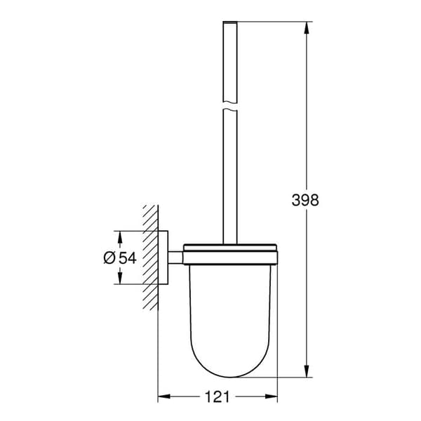 GROHE essentials Toalettborsthållare Silver - 40374001