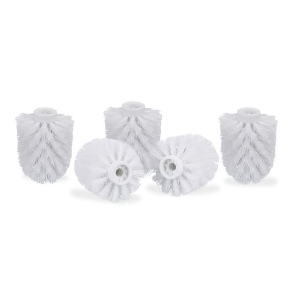 Relaxdays Ersättningshuvud för WC-borste paket med 5 inre diameter 9,5 mm, diameter 8 cm, vit