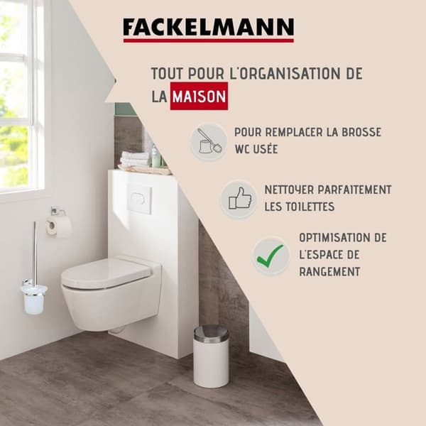 Väggmonterad toalettborste Fackelmann Vision