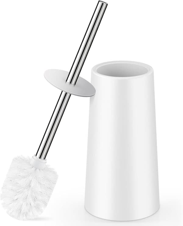 Lollanda WC-harja 304 ruostumattomasta teräksestä valmistetulla kahvalla ja pidikkeellä - Ergonominen wc-harja, kestävä