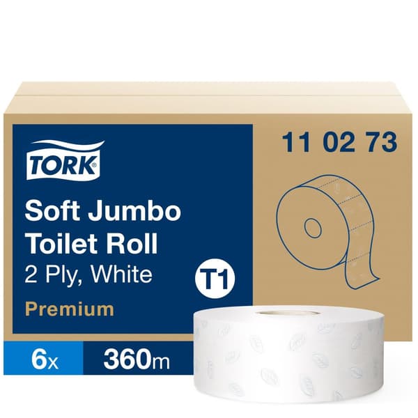 Toalettpapper TORK Pre T1 2-lag 360m 6st