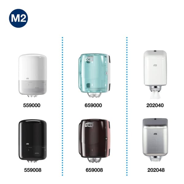 Torkrulle TORK Uni M2 1-lag vit 300m 6st