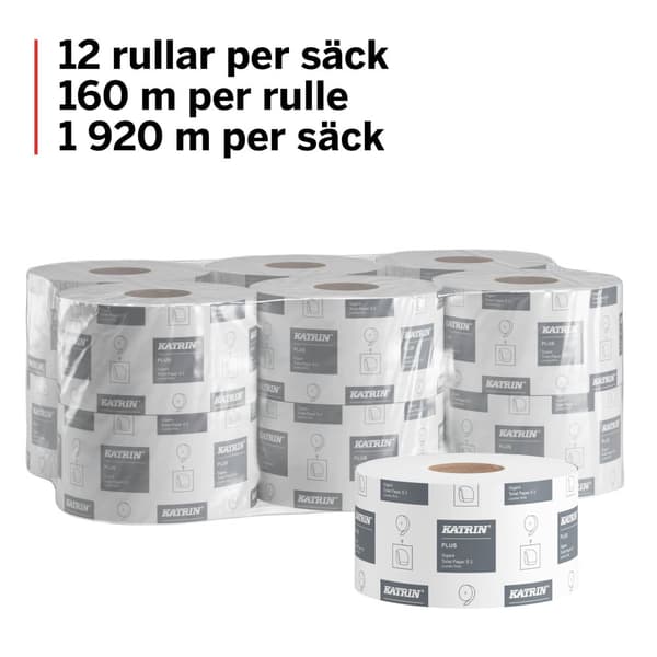 Toalettpapper Plus Gigant S 160m 12/fp